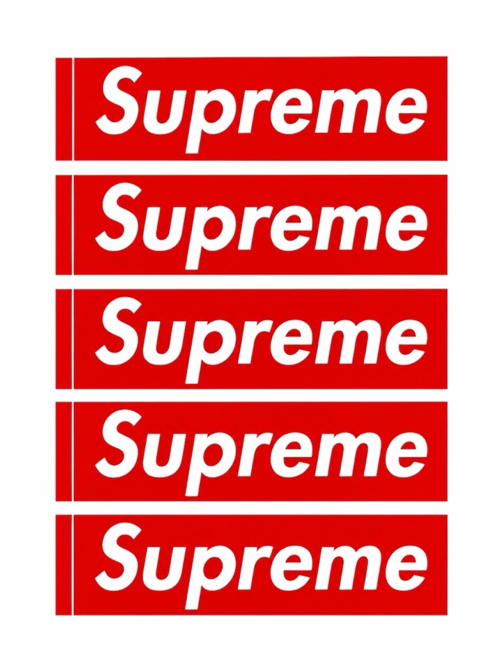 X5 SUPREME BOX LOGO STICKERS - BRAND NEW